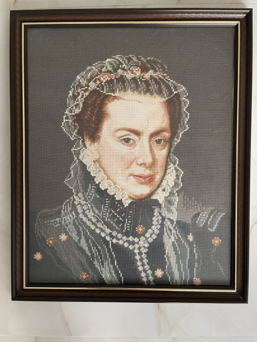 Cross-stitch Portrait of the Duchess Margarete of Parma
